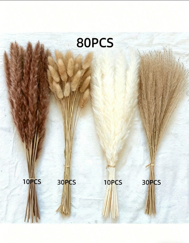 Dried flower bouquet, pampas and natural materials