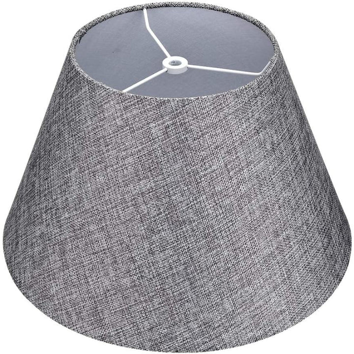 Stornfield | Medium Barrel Fabric Lamp Shade for Table and Floor Lamps, 7x13x7.8 Inches, Natural Ventilated Linen, Handmade, Spider (White)