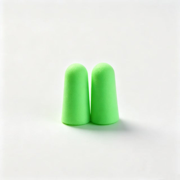 Foam ear plugs, spherical shape, 25×12 mm