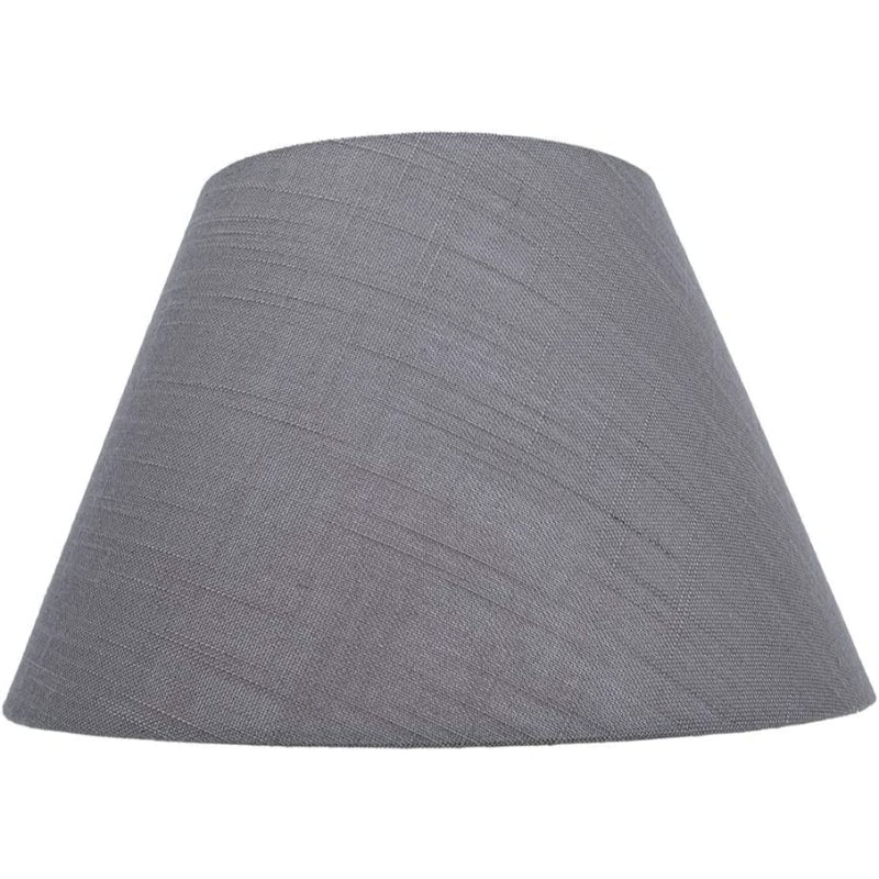 Stornfield | Medium Barrel Fabric Lamp Shade for Table and Floor Lamps, 7x13x7.8 Inches, Natural Ventilated Linen, Handmade, Spider (White)