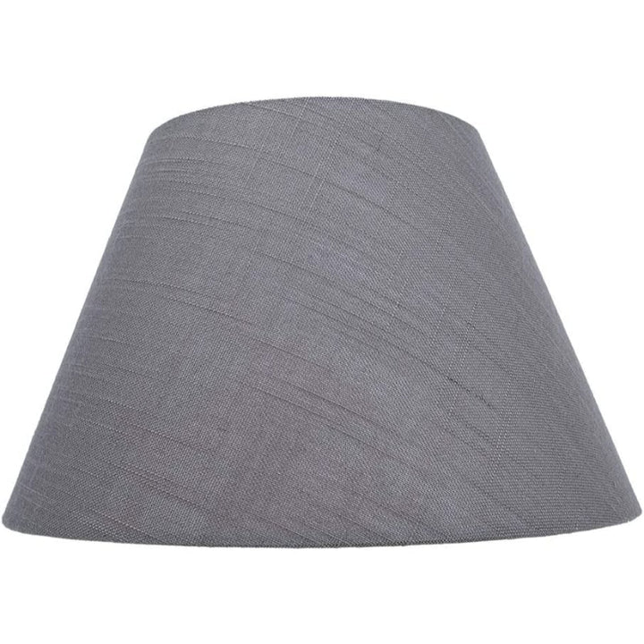 Stornfield | Medium Barrel Fabric Lamp Shade for Table and Floor Lamps, 7x13x7.8 Inches, Natural Ventilated Linen, Handmade, Spider (White)