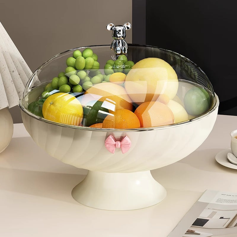 Plastic fruit bowl, solid color, modern