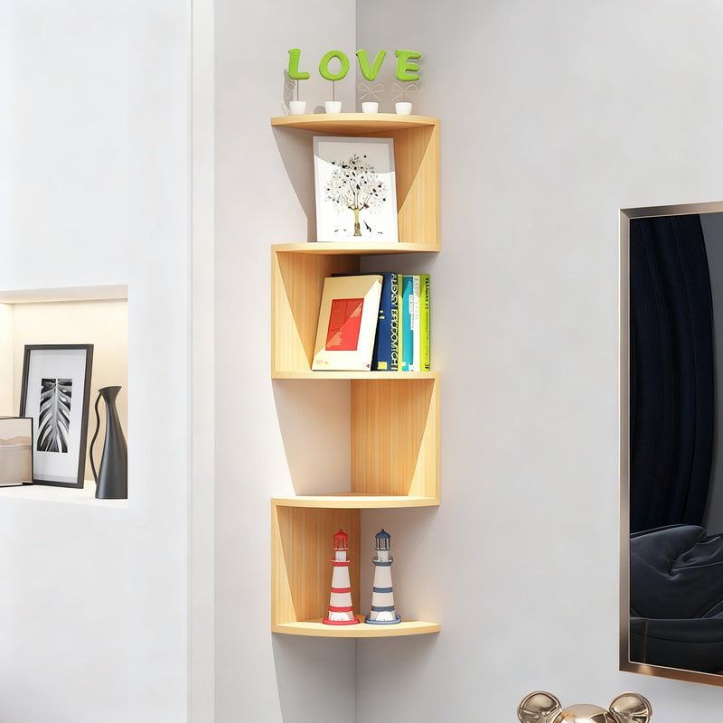 Corner shelf triangular, artificial wood, various sizes