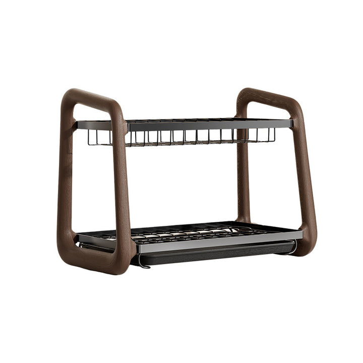 Plastic drying rack with catch tray