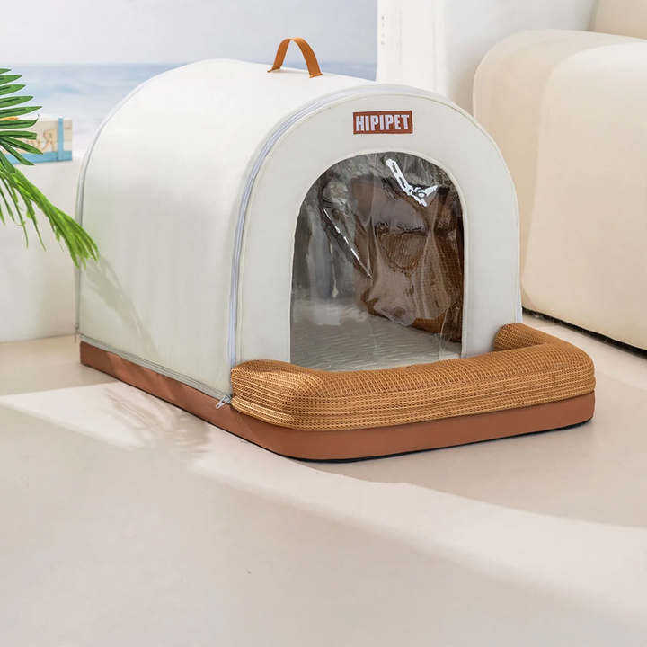 Cooling bed for pets with ice pack