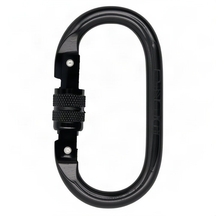 Steel carabiner for climbing, 25 KN