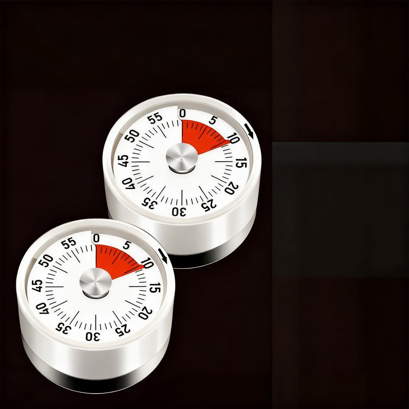 Mechanical kitchen timer with magnet holder
