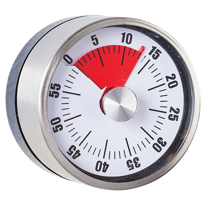 Mechanical kitchen timer with magnet holder
