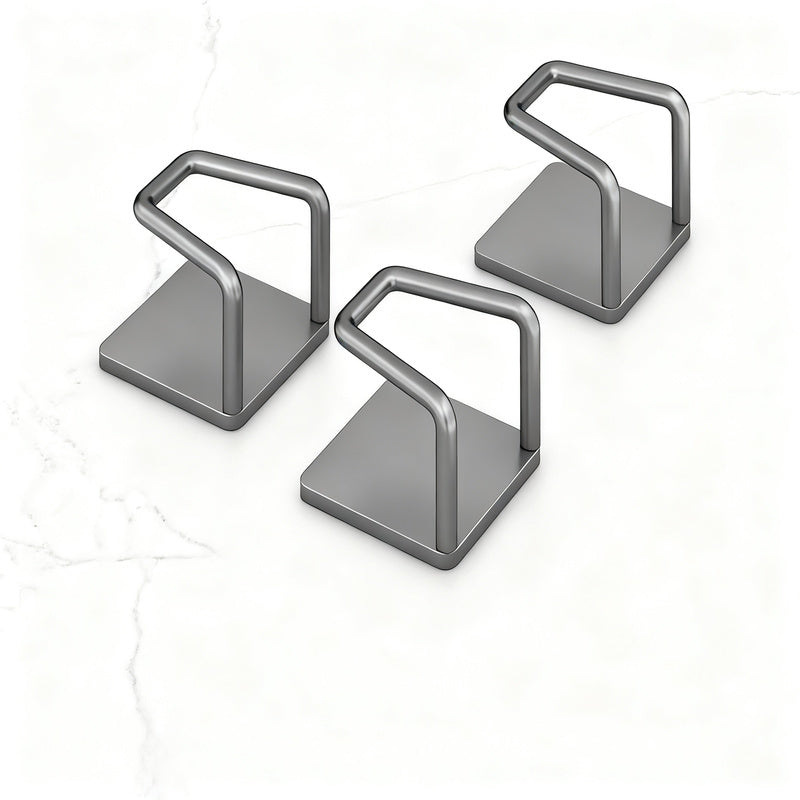 Stainless steel hooks for under-cabinet, no drilling