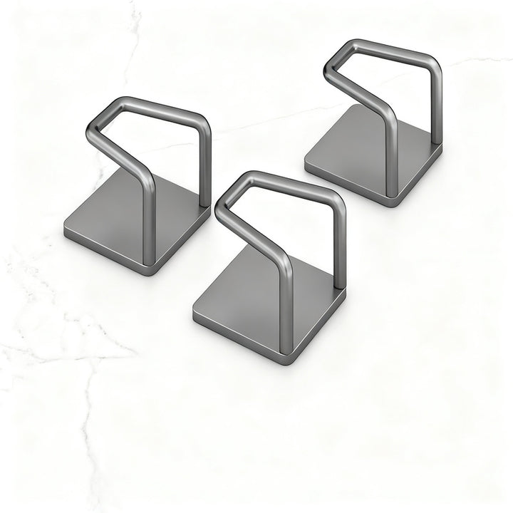 Stainless steel hooks for under-cabinet, no drilling