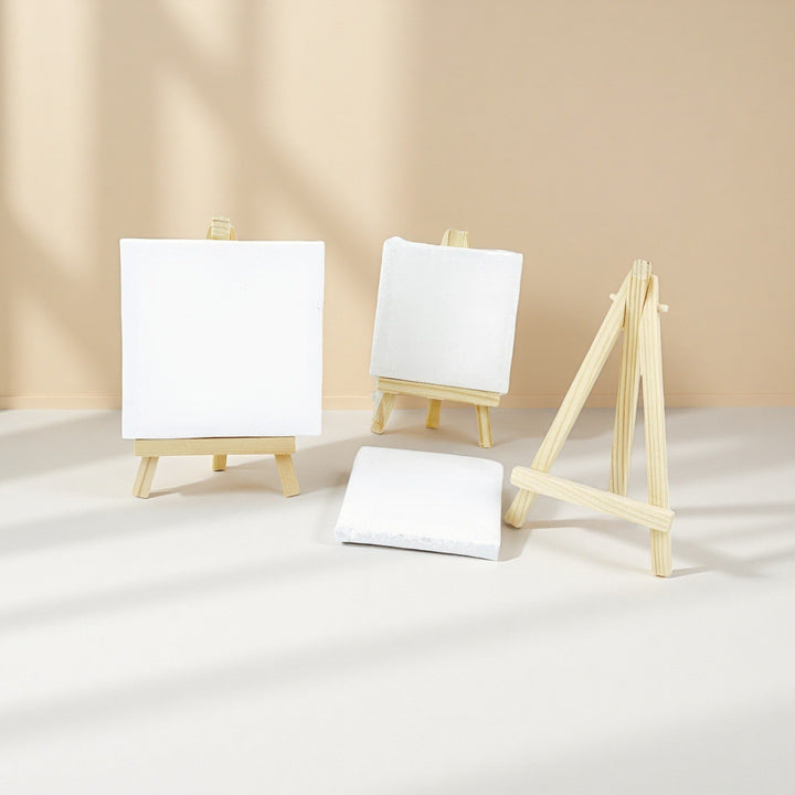 Small wooden easel made of pine