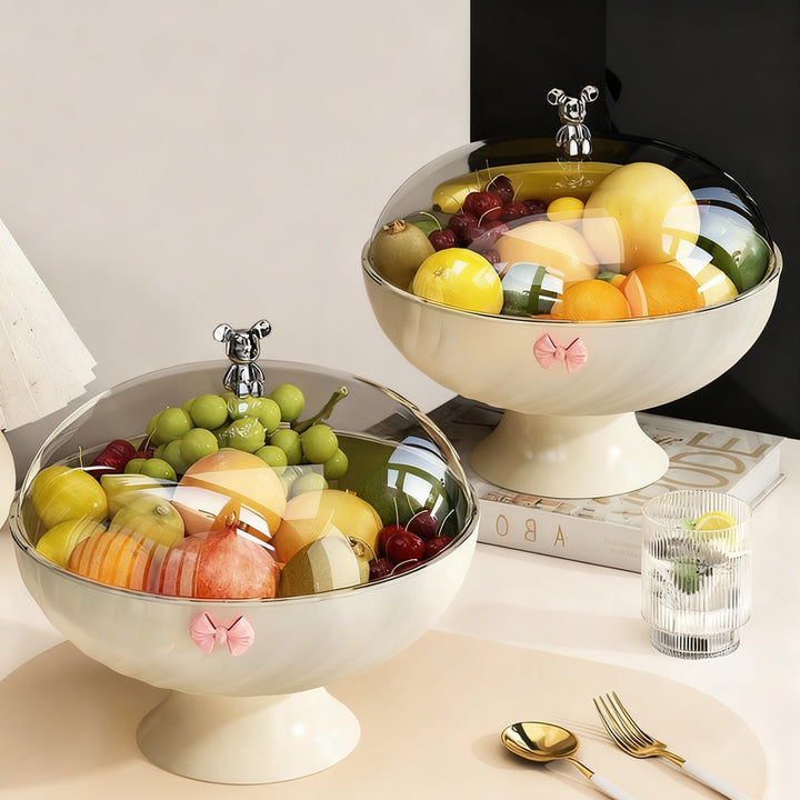 Plastic fruit bowl, solid color, modern