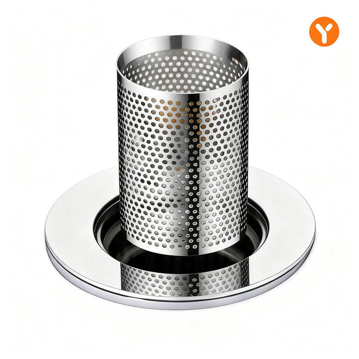 Push-button drain valve for sink, copper-plastic