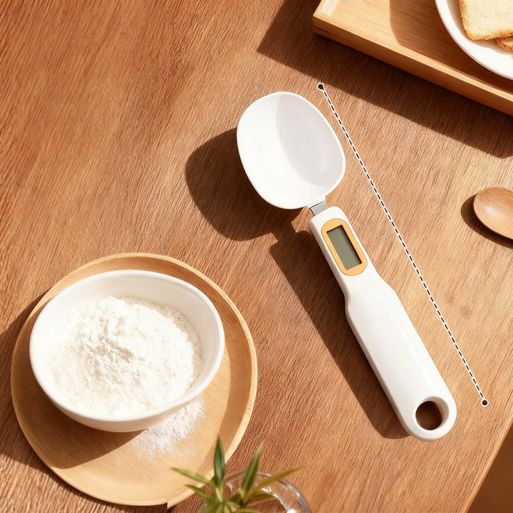 Electronic measuring spoons with scale, 0.1 g accuracy