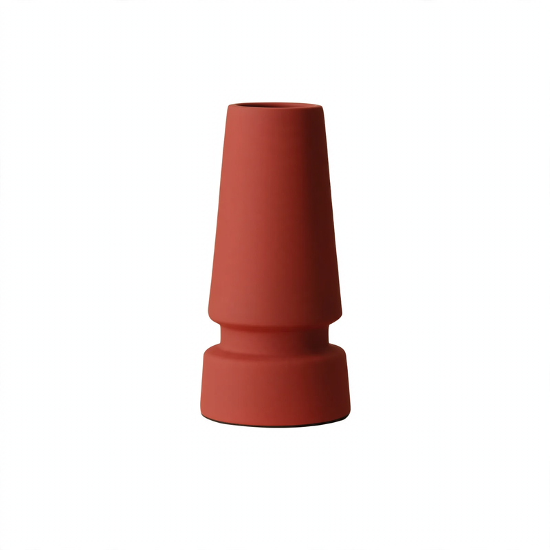 Geometric Ceramic Vase in Nordic Style