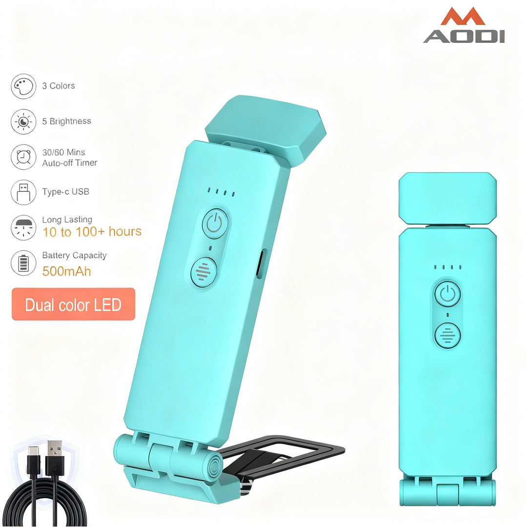 Portable LED reading lamp with clamp base