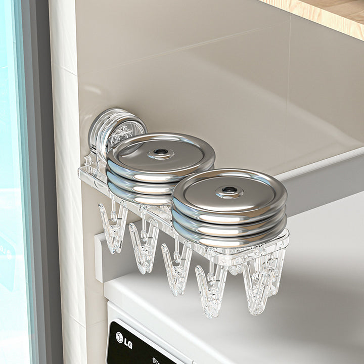 Collapsible drying rack with suction cup, model YM.6996