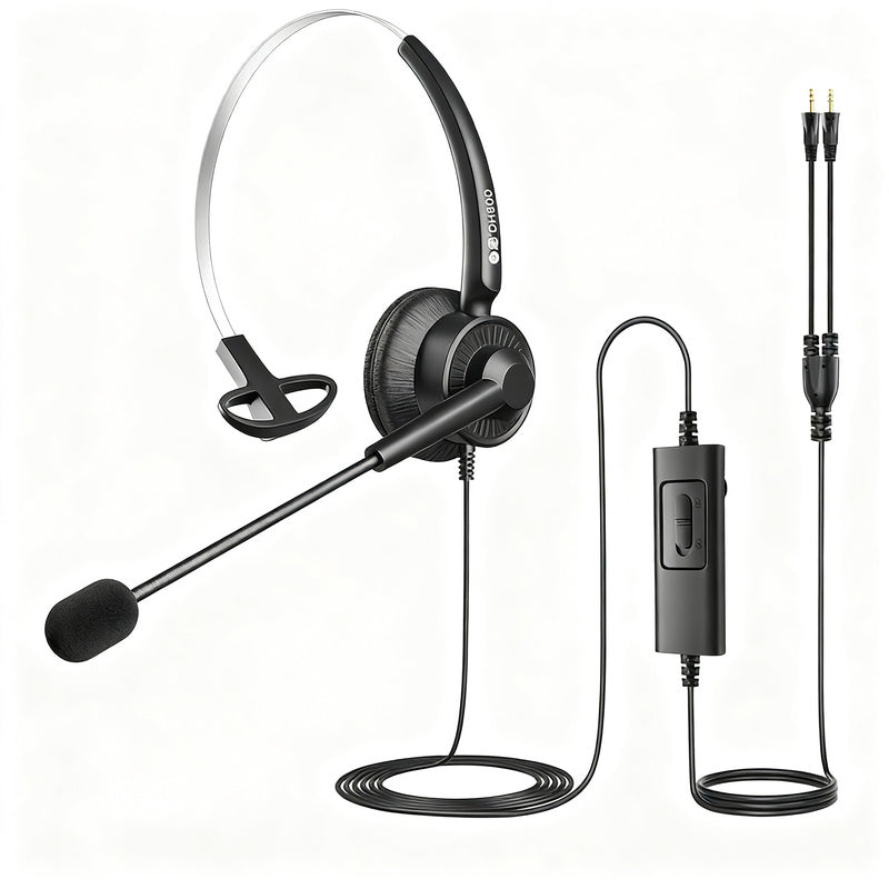 Bai'en DH800 Call Center Agent Telemarketing Outbound Customer Service Headset Computer Mobile Phone Telephone Headset