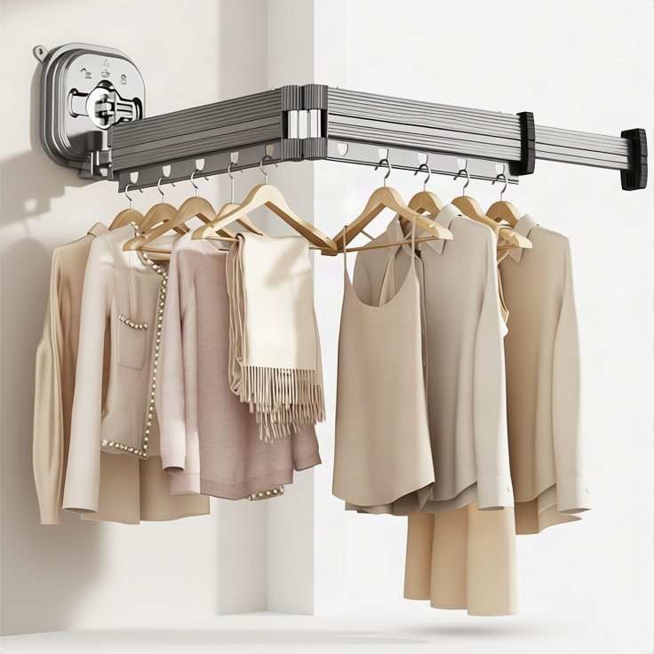 Clothes dryer with suction cup, extendable, model 985