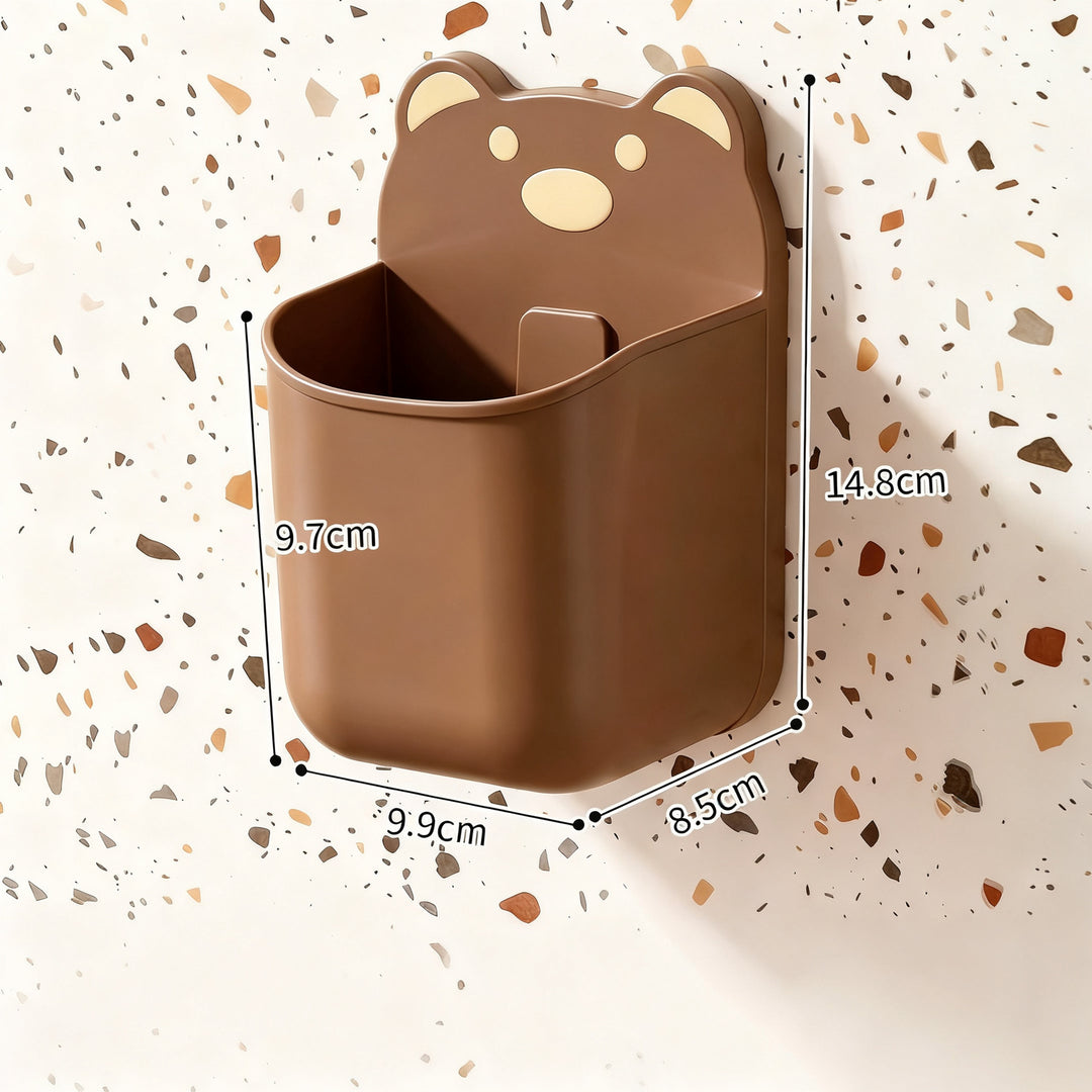 Wall-mounted storage box with drain