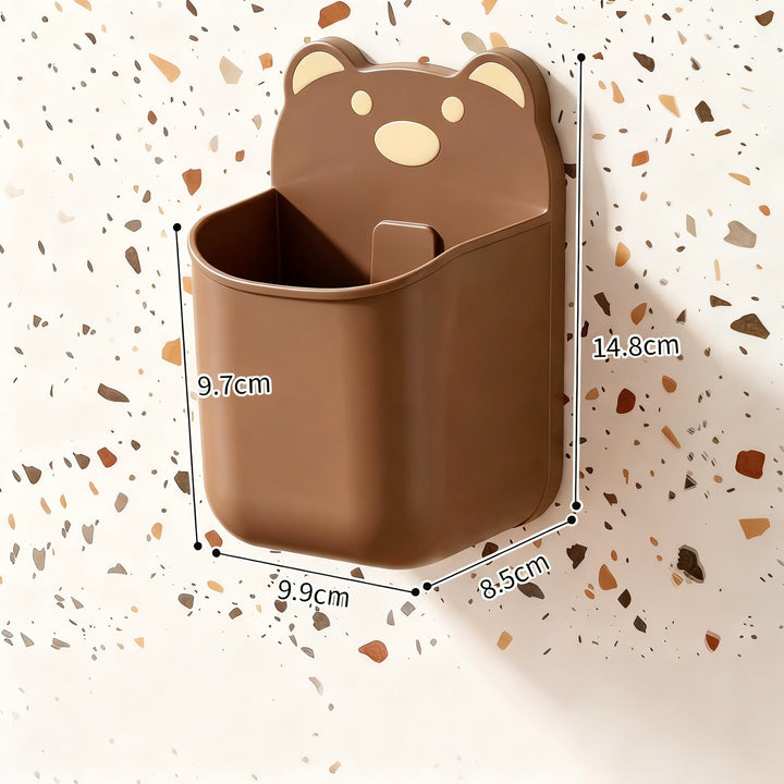 Wall-mounted storage box with drain