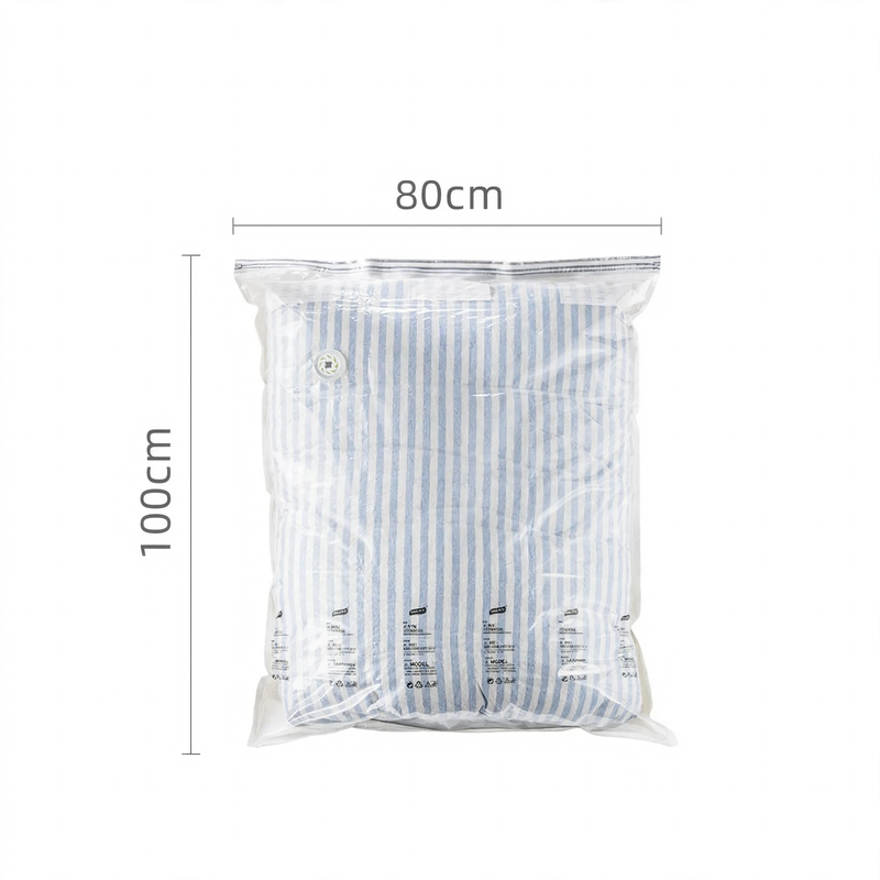 Vacuum compression bags for textiles and bedding