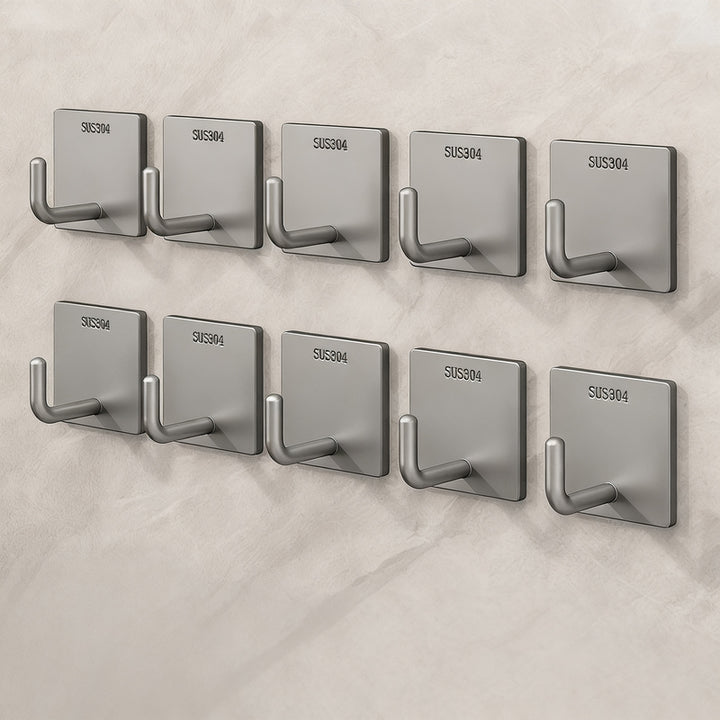 Stainless steel adhesive hooks with strong hold