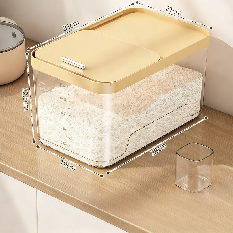 Plastic storage container, airtight, 5–6 L