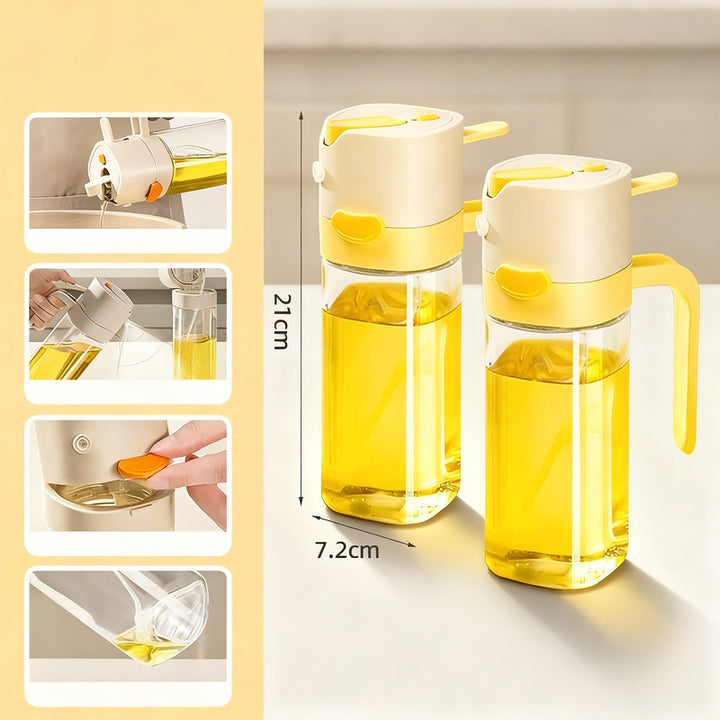 Oil sprayer and oil can, 2-in-1, 530 ml