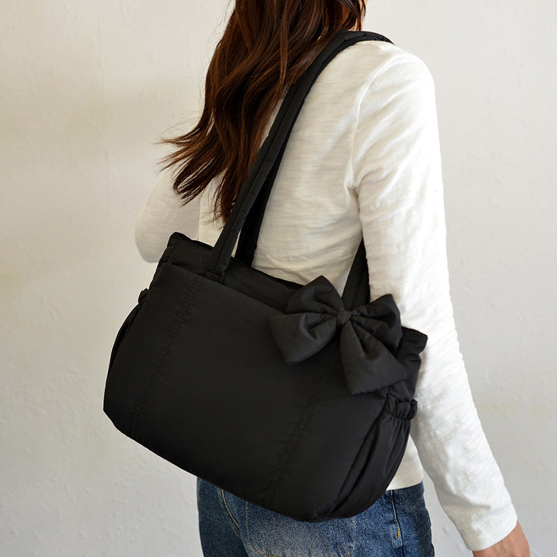 Cotton shoulder bag, tote style