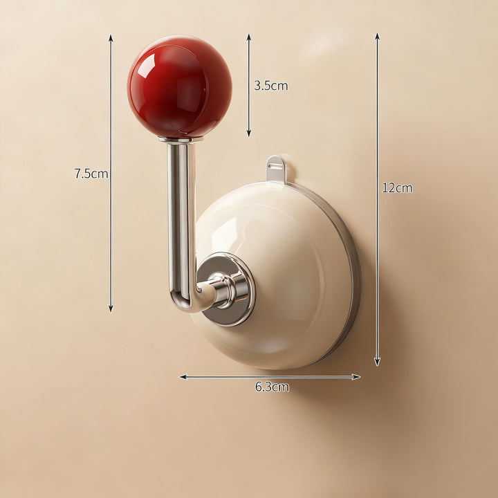 Suction cup hook for door and wall