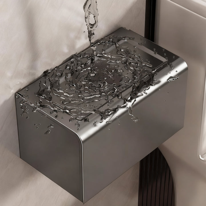 Wall-mounted toilet paper box made of aluminum