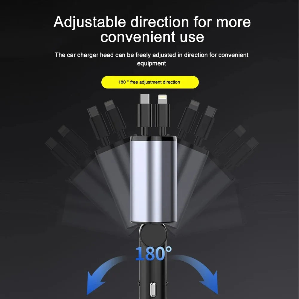 FoldaStornfielde Car Charger with USB-C and USB-A – 120W Fast Charging | Stornfield