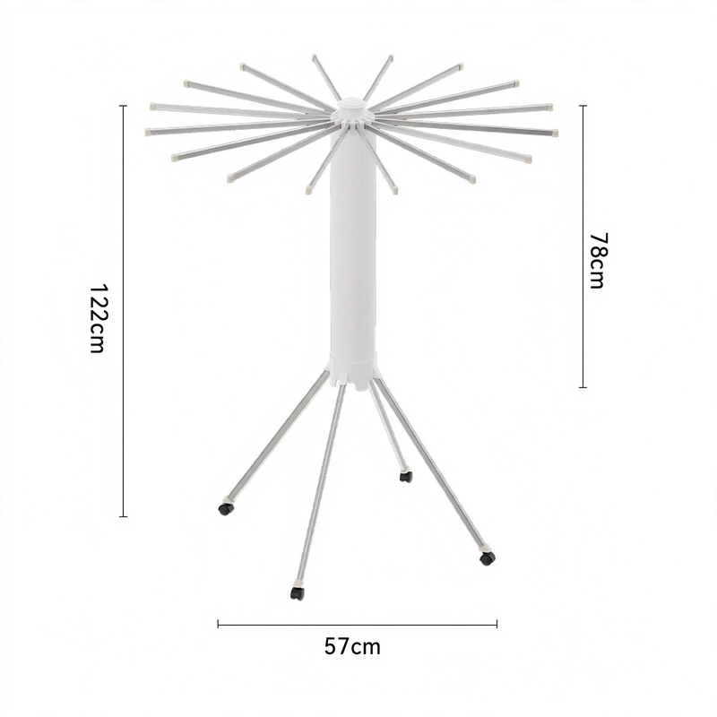 Standing laundry dryer, foldable, plastic