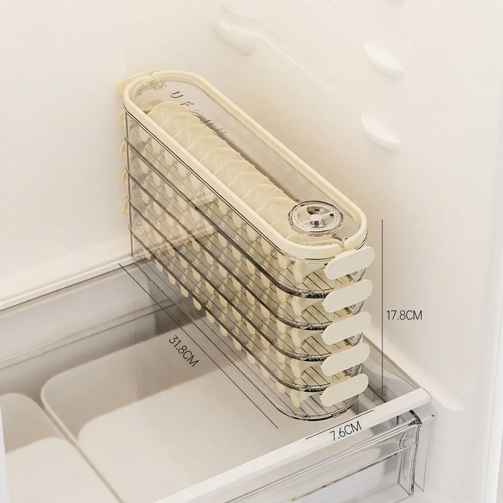 Multi-tier storage box for refrigerator, plastic