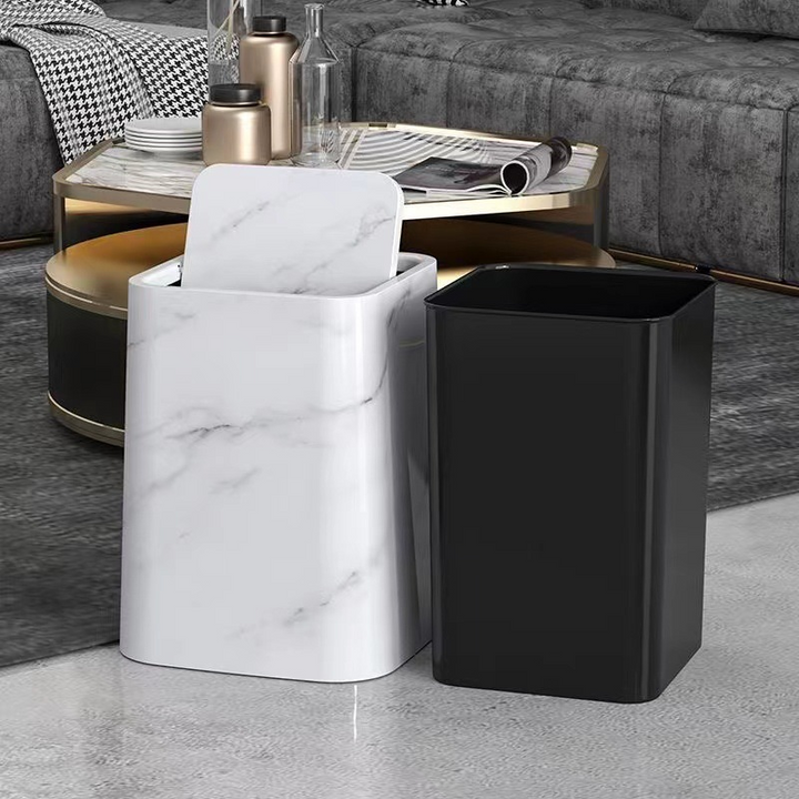 Marble Trash Can | Elegant Swivel Lid | Stornfield