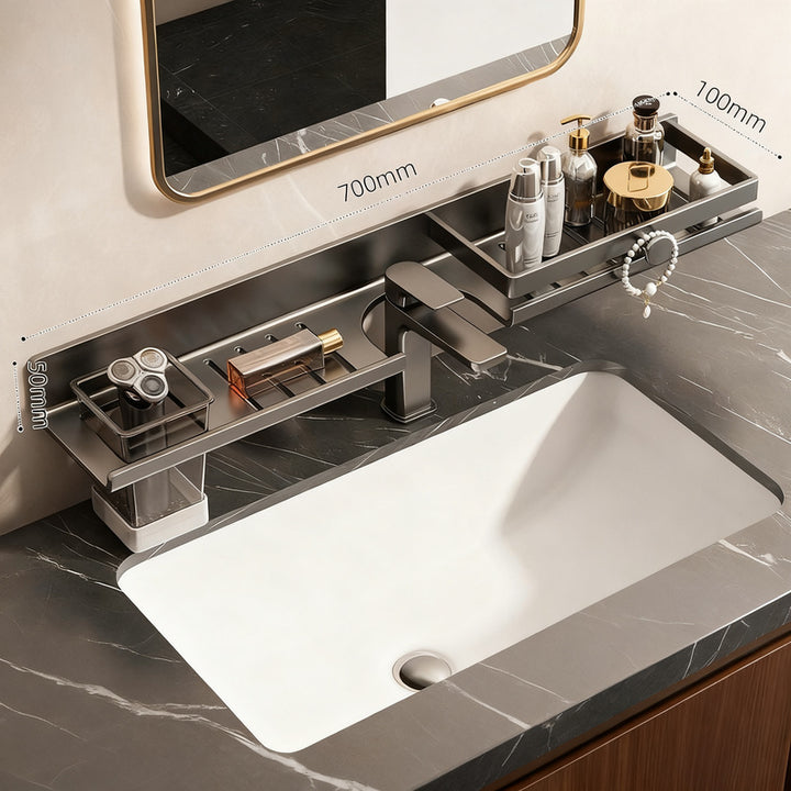 Wall shelf for sink made of aluminum