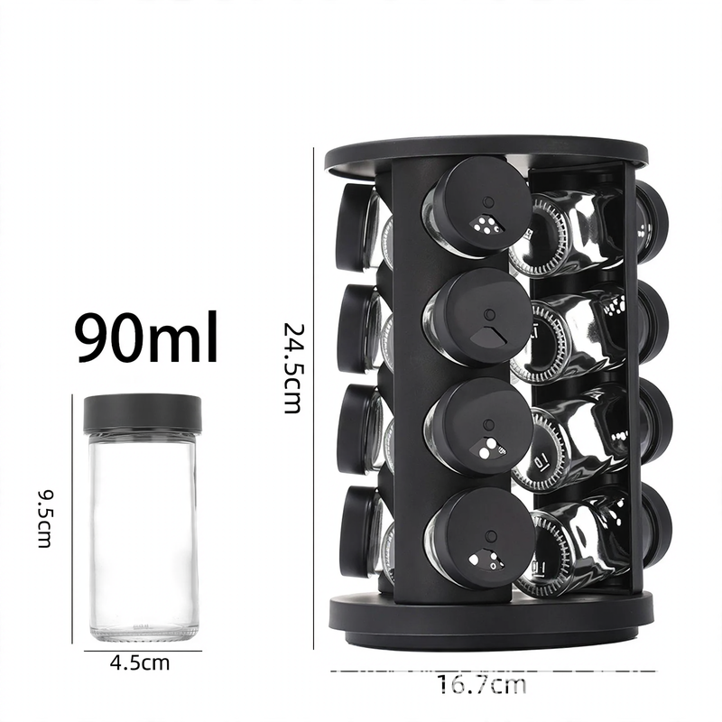Rotatable coffee capsule organizer made of steel