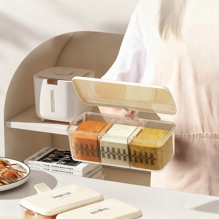 Spice box with multiple compartments