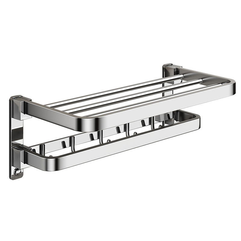 Stainless steel towel holder, wall-mounted, foldable