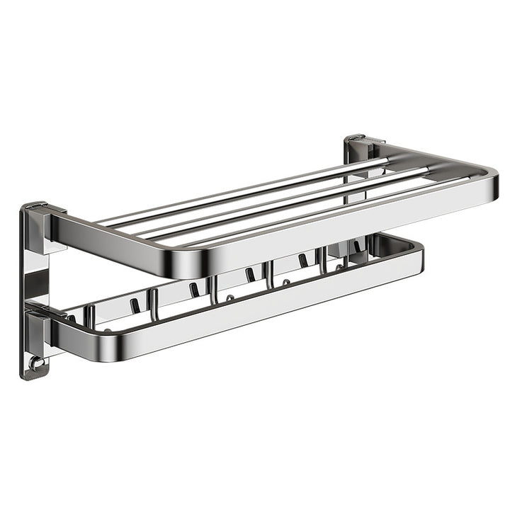 Stainless steel towel holder, wall-mounted, foldable
