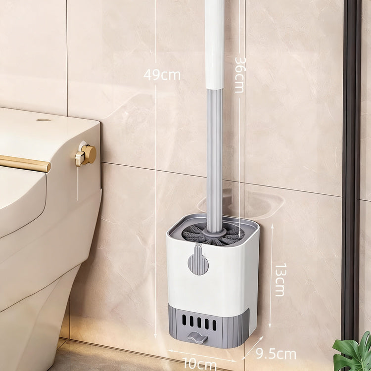 Toilet brush with holder and shelf
