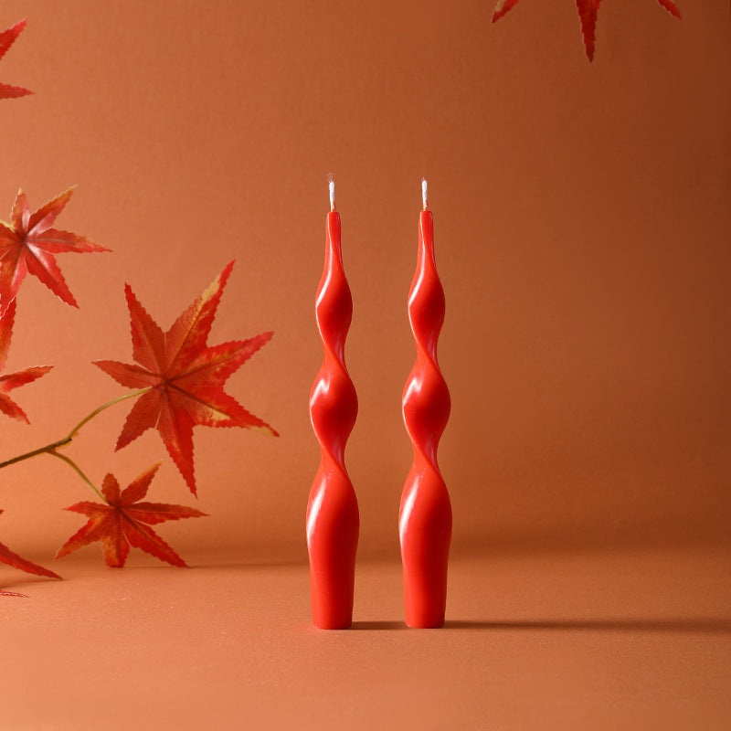Scented candle in glass, long stems, hand-poured
