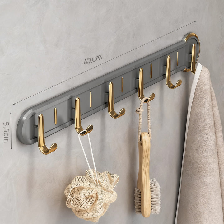 Self-adhesive wall hooks, 6-piece strip