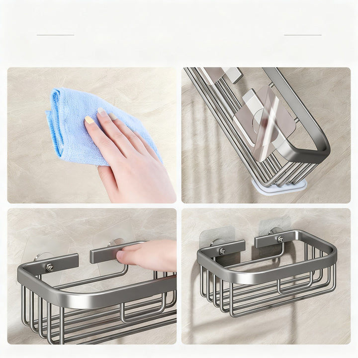 Wall-mounted paper towel holder without drilling