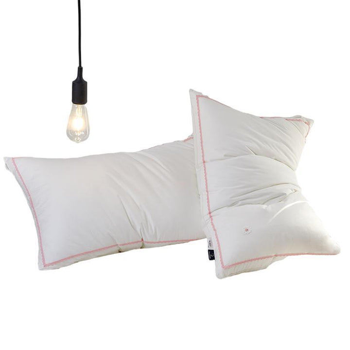 Cotton pillow with polyester filling, washable