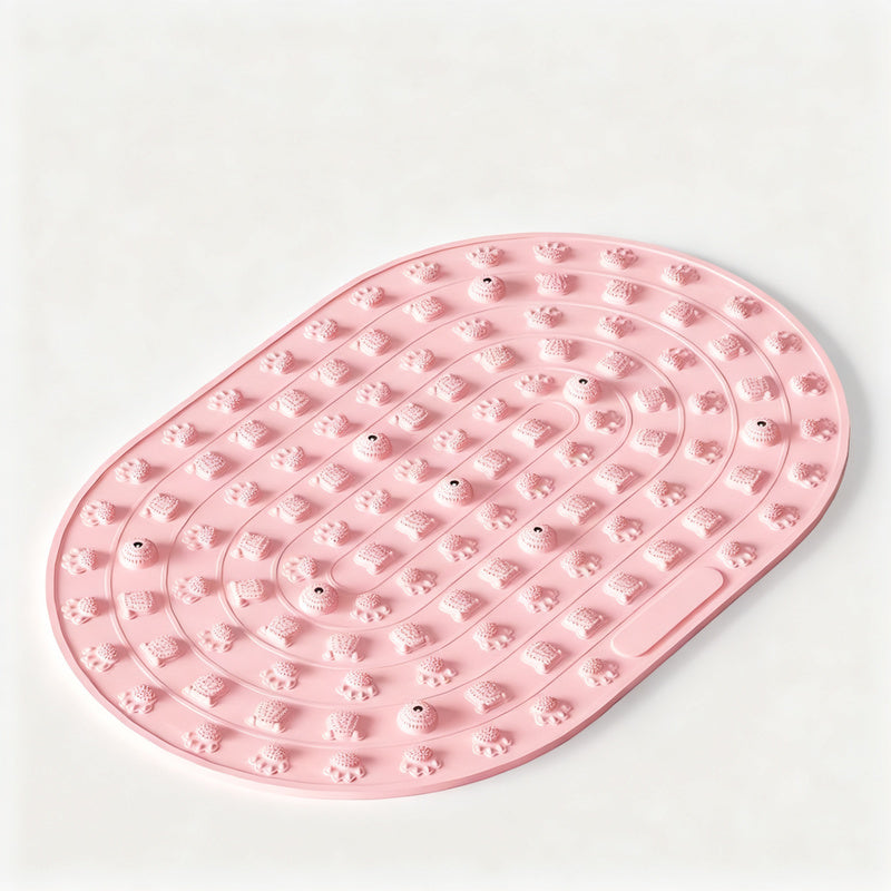 Foot reflex zone mat with magnetic stones