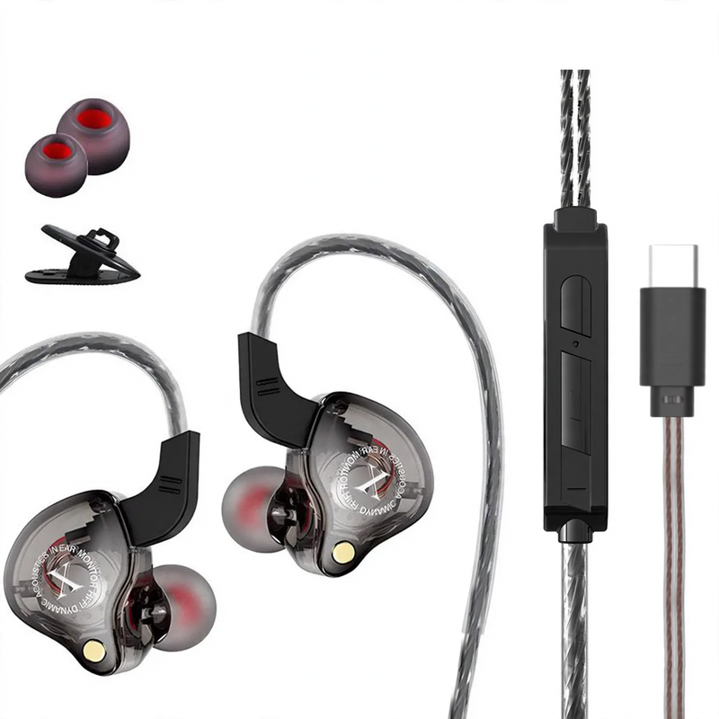 In-ear headphones with silicone ear tips, 3.5 mm jack