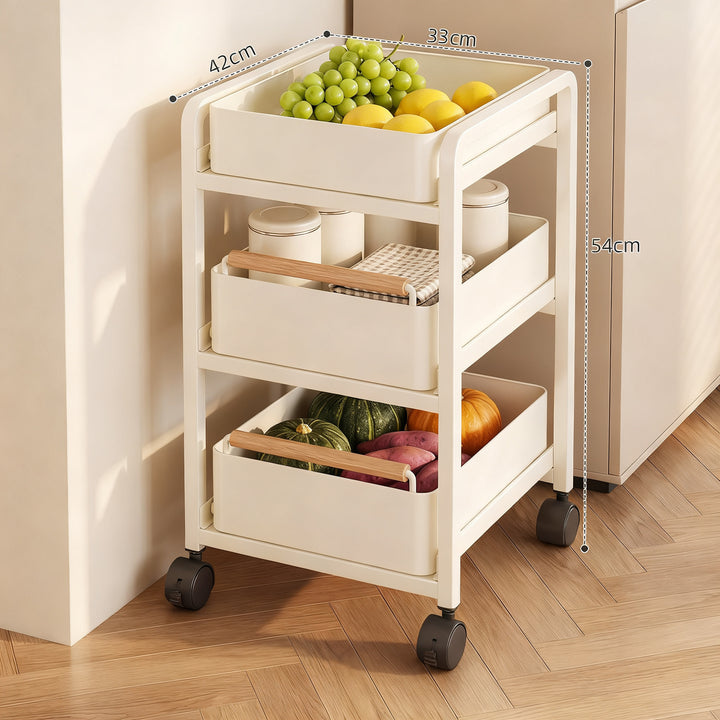 Mobile kitchen rack for vegetables and spices