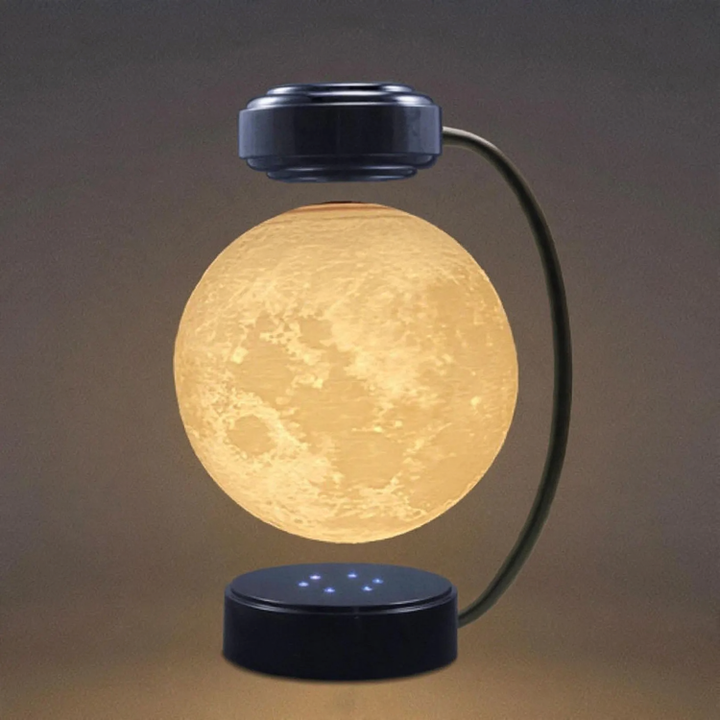 Magnetic floating light moon with LED